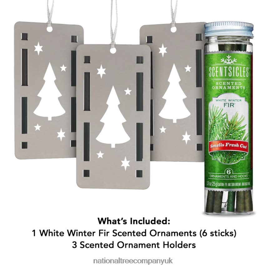 decoration | National Tree Company Scentsicles Trio Ornament Set of 3 Bottle 6pc Stick White Winter Fir F2L4F547